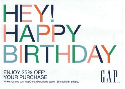 Gap direct mail example 