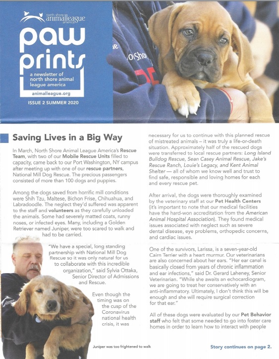 North Shore Animal League direct mail example