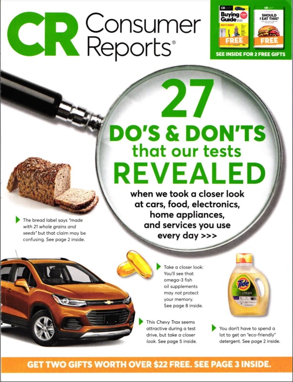Consumer Reports direct mail example